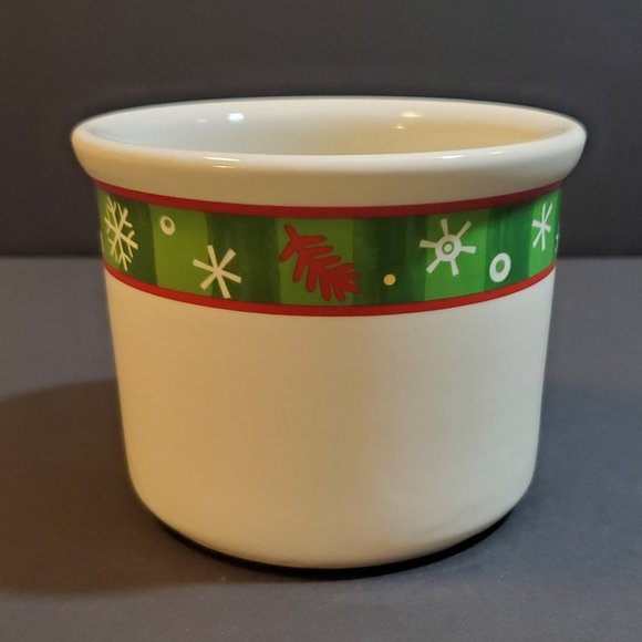 Longaberger Holiday 1 Pint Salt Crock with Lid - Picture 3 of 9